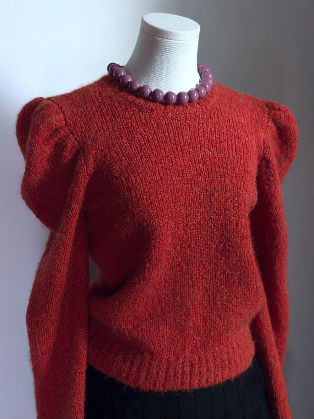 Derek Lam 10 Crosby Alpaca Wool Blend Puff Sleeve Sweater – Size S
